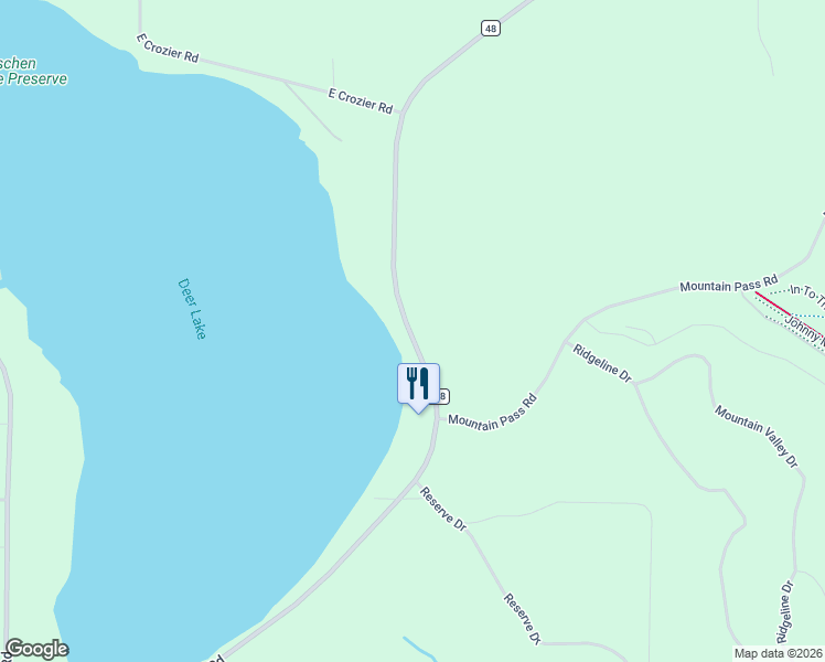 map of restaurants, bars, coffee shops, grocery stores, and more near 1400-1498 East Deer Lake Road in Boyne City