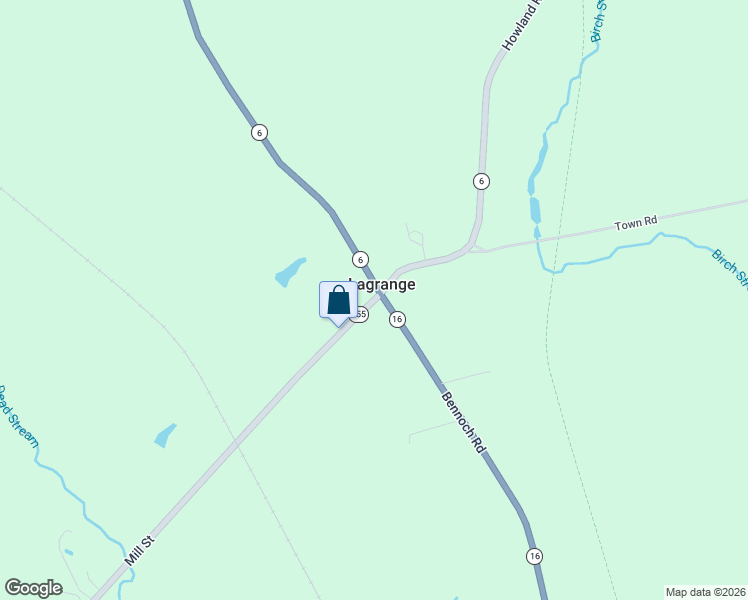 map of restaurants, bars, coffee shops, grocery stores, and more near 23 Mill Street in Lagrange