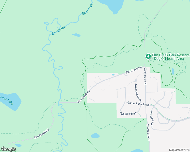 map of restaurants, bars, coffee shops, grocery stores, and more near 11780 Elm Creek Road in Maple Grove