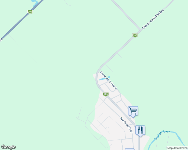 map of restaurants, bars, coffee shops, grocery stores, and more near 1810 Chemin de la Rivière in Sainte-Clotilde-de-Châteauguay