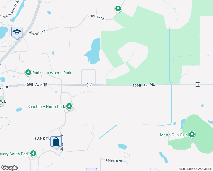 map of restaurants, bars, coffee shops, grocery stores, and more near 3025 109th Avenue Northeast in Blaine