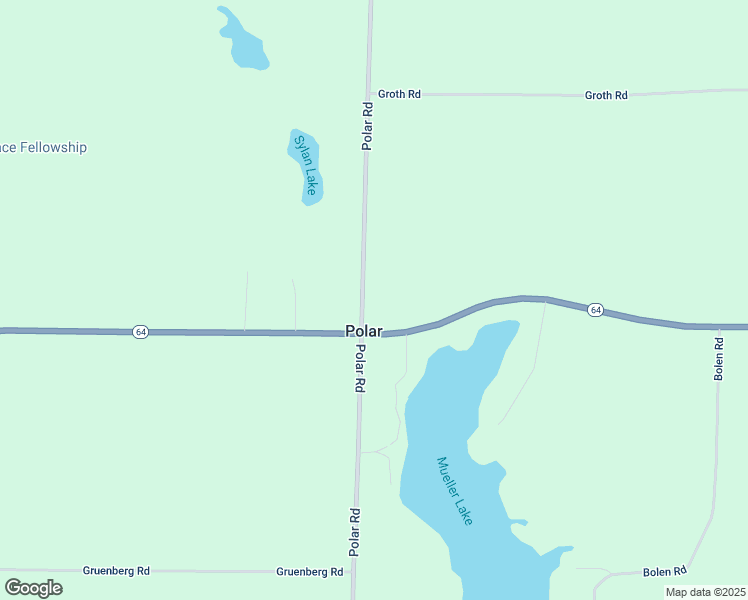 map of restaurants, bars, coffee shops, grocery stores, and more near N3925 Polar Road in Bryant