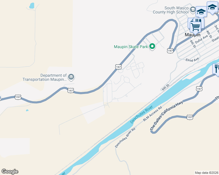 map of restaurants, bars, coffee shops, grocery stores, and more near 311 Blue Rock Road in Maupin