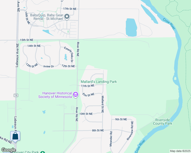 map of restaurants, bars, coffee shops, grocery stores, and more near 1041 Emerald Street Northeast in Hanover