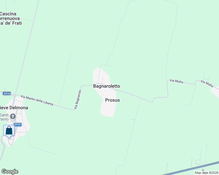 map of restaurants, bars, coffee shops, grocery stores, and more near 50 Via Malta in Prosus