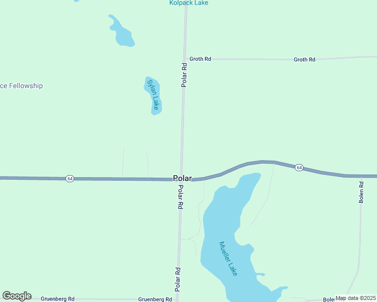 map of restaurants, bars, coffee shops, grocery stores, and more near N3925 Polar Road in Bryant