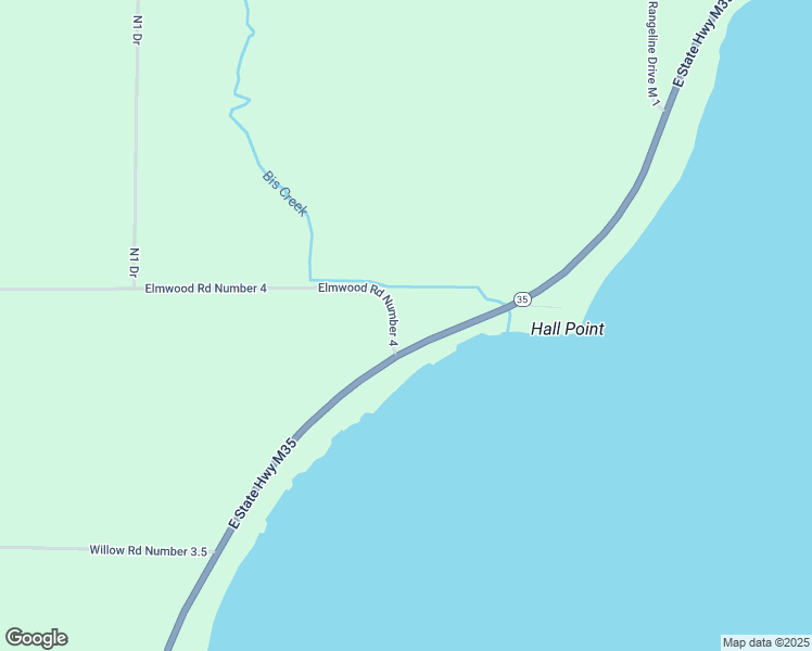 map of restaurants, bars, coffee shops, grocery stores, and more near w5110 Elmwood Road Number 4 in Menominee