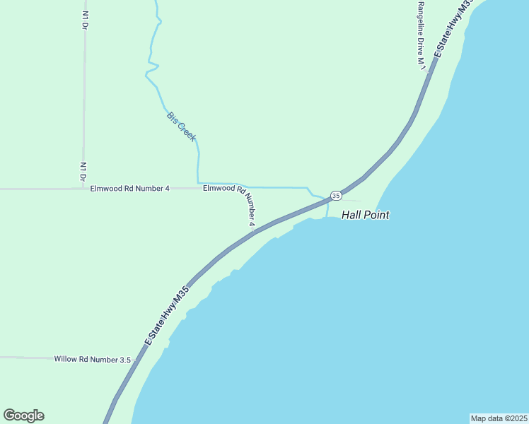 map of restaurants, bars, coffee shops, grocery stores, and more near W5110 Elmwood Road Number 4 in Menominee