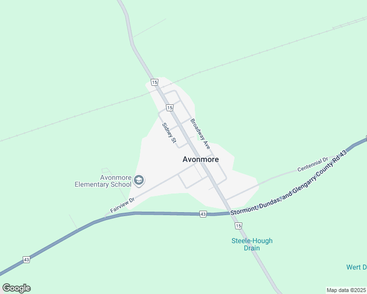 map of restaurants, bars, coffee shops, grocery stores, and more near 16336 Johnstone Street in Avonmore