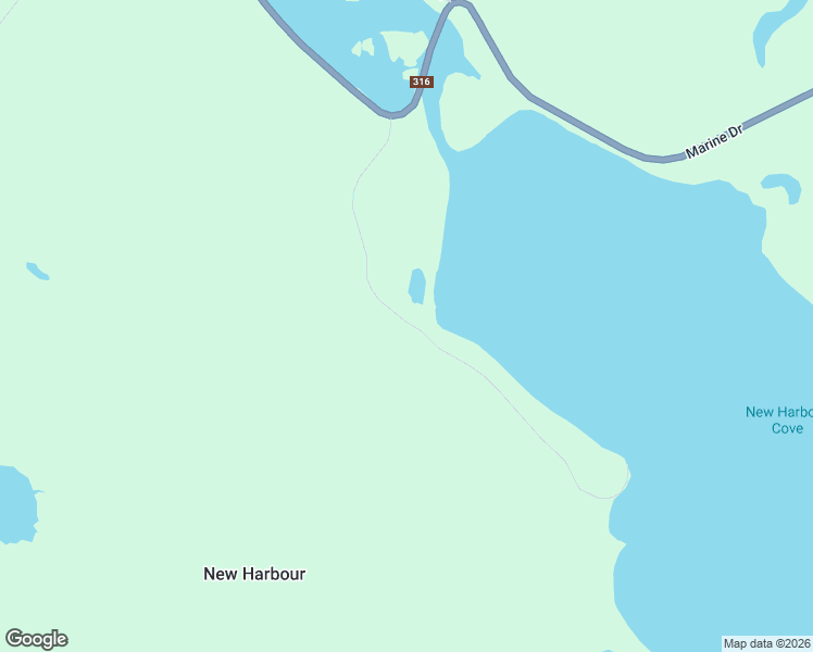 map of restaurants, bars, coffee shops, grocery stores, and more near 150 New Harbour Road in Larrys River