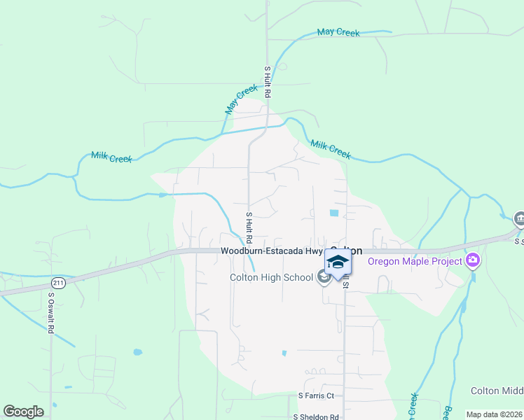 map of restaurants, bars, coffee shops, grocery stores, and more near 29872 S Hult Rd in Clackamas