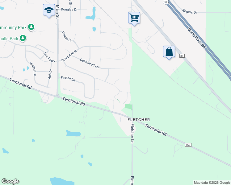 map of restaurants, bars, coffee shops, grocery stores, and more near 12145 Madison Circle in Rogers