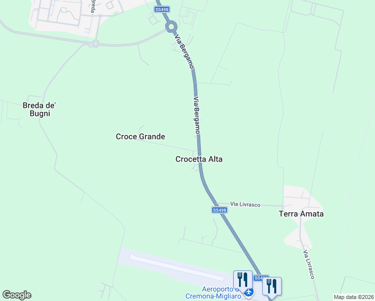 map of restaurants, bars, coffee shops, grocery stores, and more near 6 Via Croce Grande in Crocetta Alta