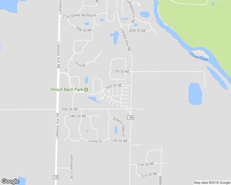 map of restaurants, bars, coffee shops, grocery stores, and more near 11167 16th Street Northeast in Saint Michael