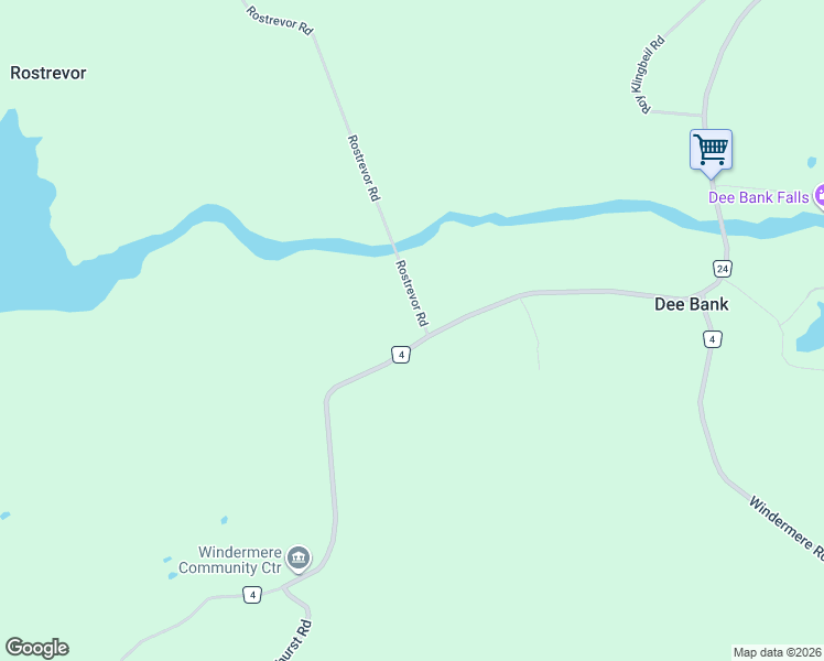 map of restaurants, bars, coffee shops, grocery stores, and more near 1001 Rostrevor Road in Windermere