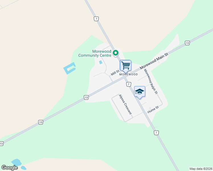 map of restaurants, bars, coffee shops, grocery stores, and more near 116 County Road 13 in Winchester