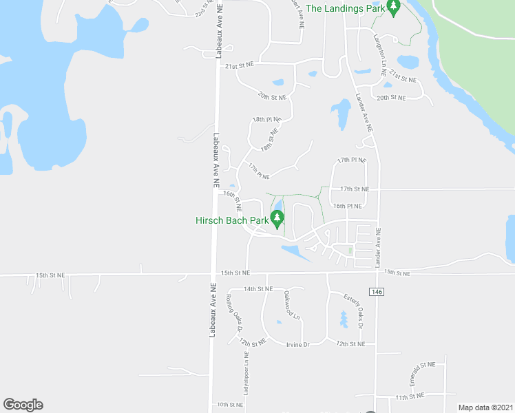 map of restaurants, bars, coffee shops, grocery stores, and more near 11064 16th Street Northeast in Saint Michael