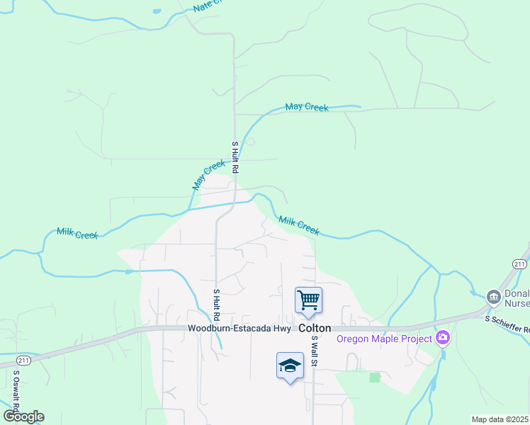 map of restaurants, bars, coffee shops, grocery stores, and more near 20755 South Creekview Place in Colton
