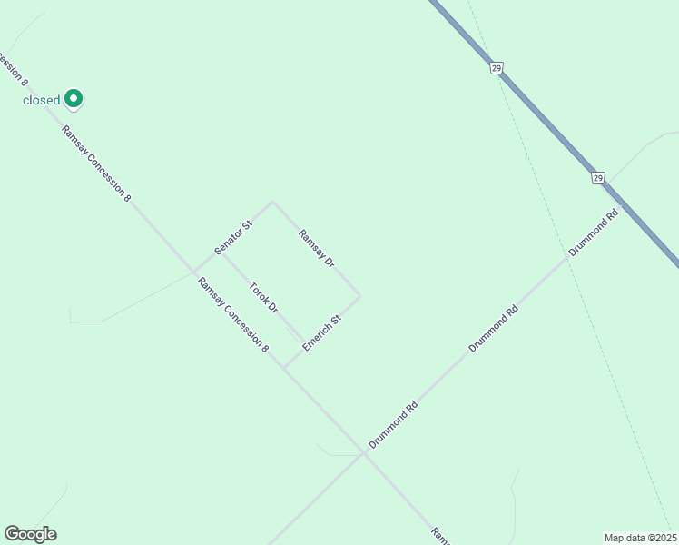 map of restaurants, bars, coffee shops, grocery stores, and more near 122 Ramsay Drive in Carleton Place
