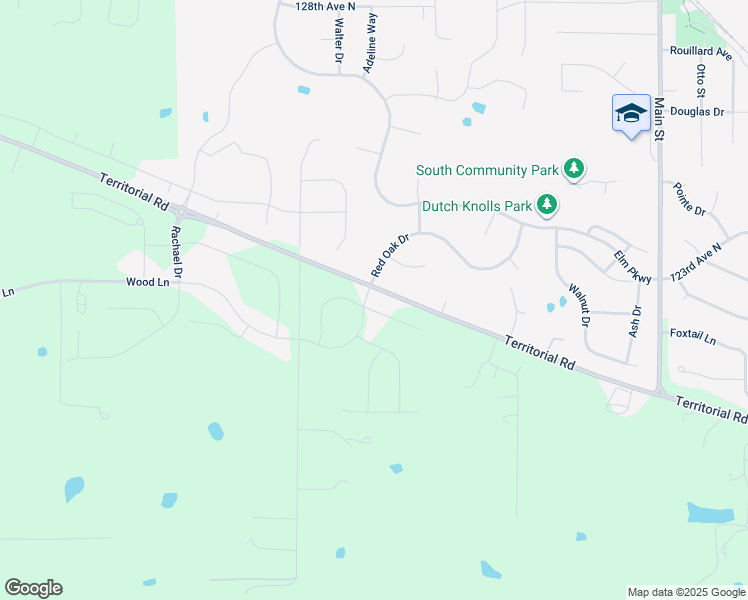 map of restaurants, bars, coffee shops, grocery stores, and more near 22335 Territorial Road in Rogers