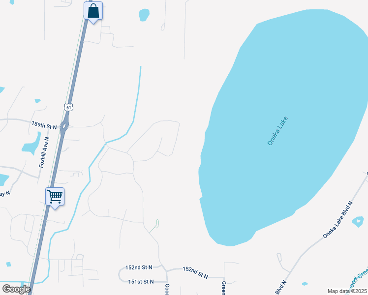 map of restaurants, bars, coffee shops, grocery stores, and more near 15490 Goodview Avenue North in Hugo