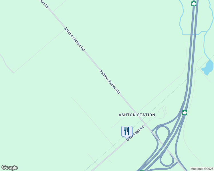 map of restaurants, bars, coffee shops, grocery stores, and more near 1412 Ashton Station Road in Ottawa