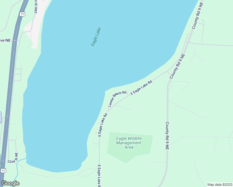 map of restaurants, bars, coffee shops, grocery stores, and more near 5334 Lawler Beach Road in Willmar