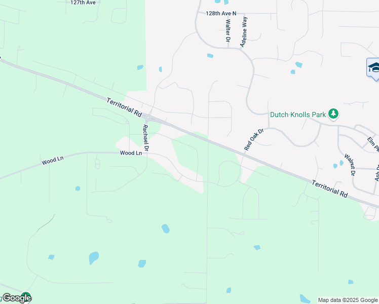 map of restaurants, bars, coffee shops, grocery stores, and more near 22500 Territorial Road in Rogers