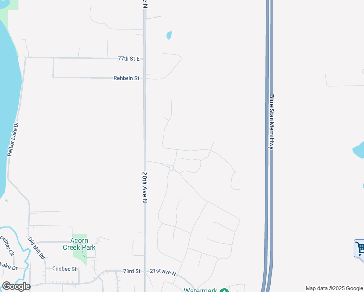 map of restaurants, bars, coffee shops, grocery stores, and more near 7540 20th Avenue North in Lino Lakes