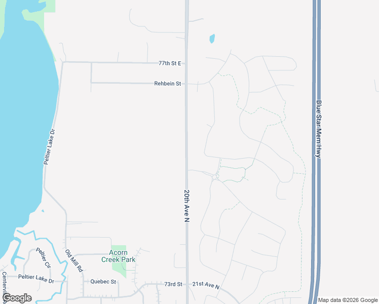 map of restaurants, bars, coffee shops, grocery stores, and more near 7540 20th Avenue North in Lino Lakes
