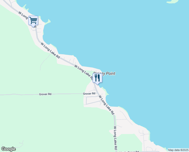 map of restaurants, bars, coffee shops, grocery stores, and more near Park Street in Alpena