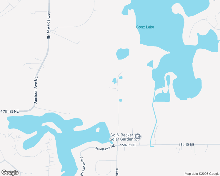 map of restaurants, bars, coffee shops, grocery stores, and more near 3540 Kadler Avenue Northeast in Saint Michael