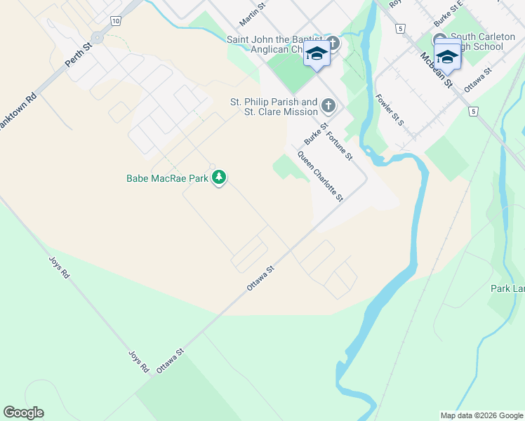map of restaurants, bars, coffee shops, grocery stores, and more near 6411 Ottawa Street in Ottawa