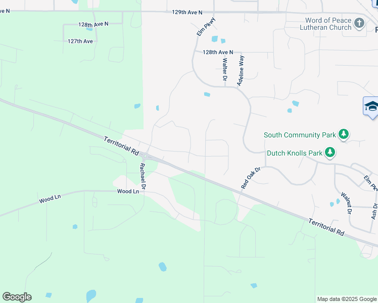 map of restaurants, bars, coffee shops, grocery stores, and more near 22500 Territorial Road in Rogers