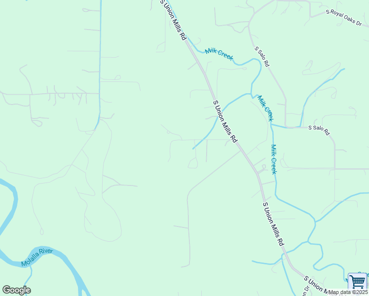 map of restaurants, bars, coffee shops, grocery stores, and more near 16302 South Union Mills Road in Mulino