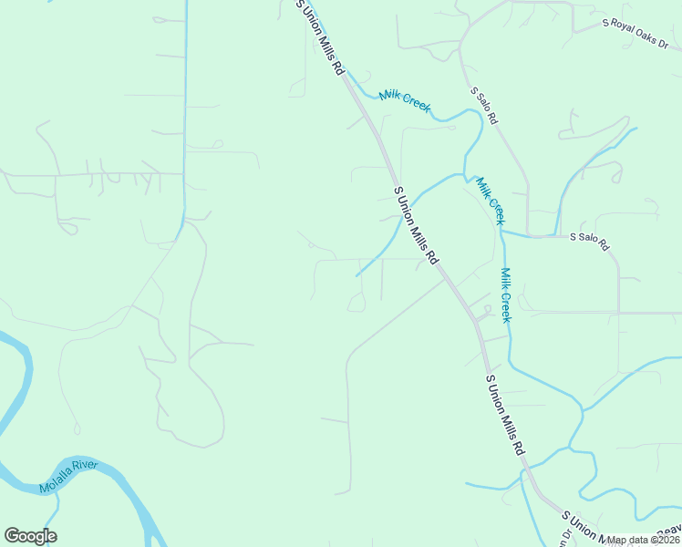 map of restaurants, bars, coffee shops, grocery stores, and more near 16302 South Union Mills Road in Mulino