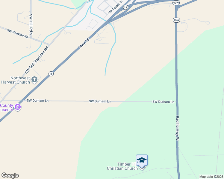 map of restaurants, bars, coffee shops, grocery stores, and more near 10200 Southwest Durham Lane in McMinnville