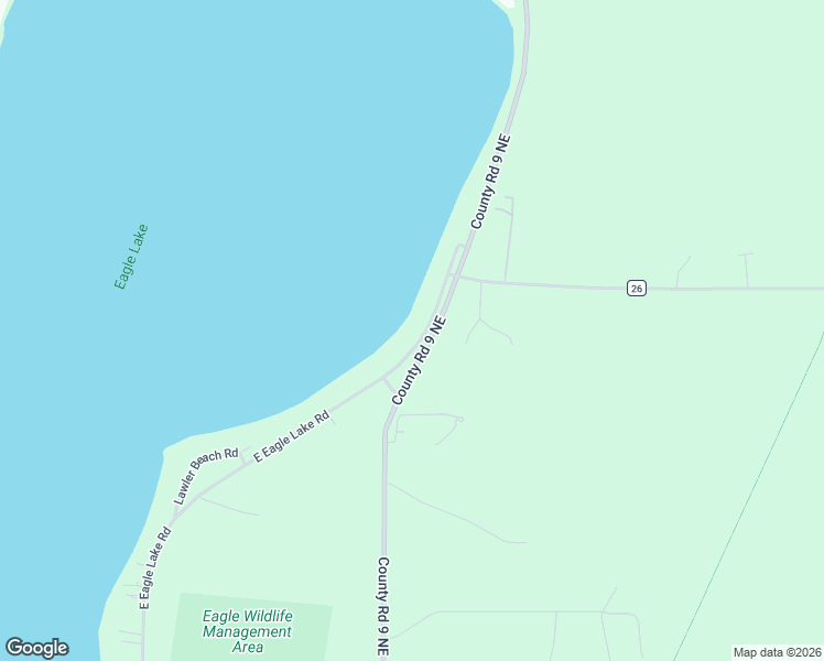 map of restaurants, bars, coffee shops, grocery stores, and more near 5840 East Eagle Lake Road in Willmar