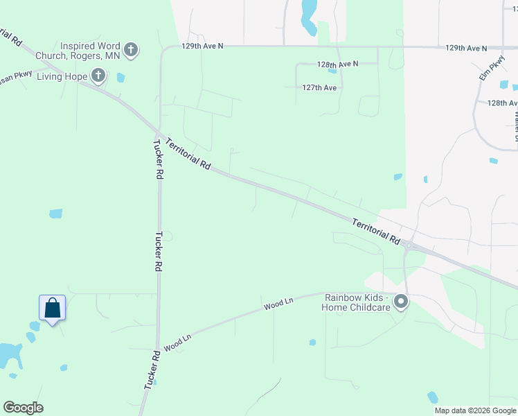 map of restaurants, bars, coffee shops, grocery stores, and more near 23915 Territorial Road in Rogers