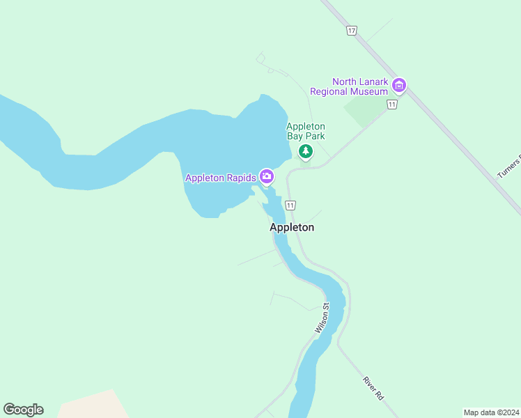 map of restaurants, bars, coffee shops, grocery stores, and more near 104 Old Mill Lane in Mississippi Mills