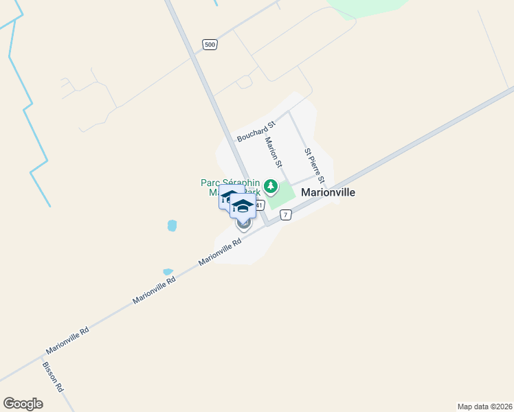 map of restaurants, bars, coffee shops, grocery stores, and more near 4620 Ottawa Regional Road 41 in Russell