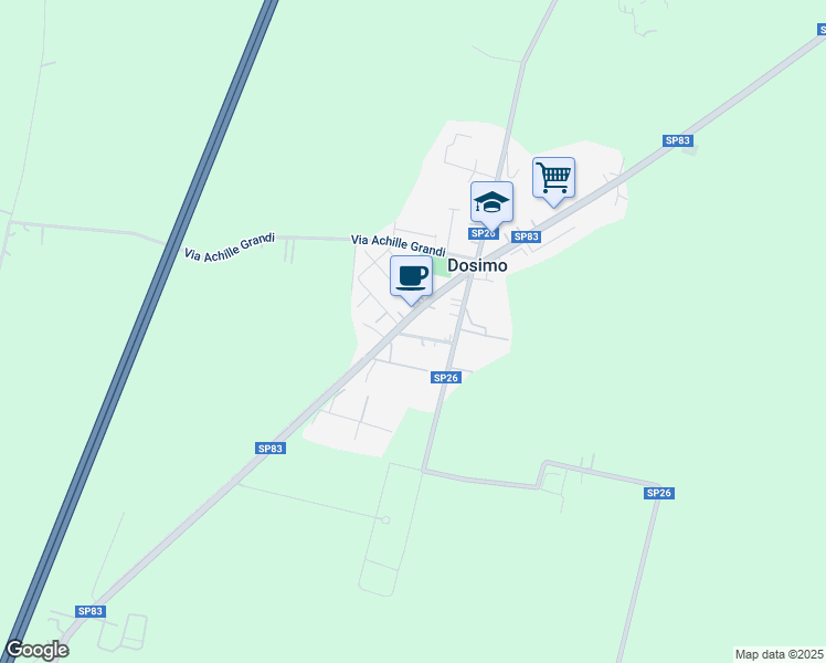 map of restaurants, bars, coffee shops, grocery stores, and more near 7-22 Via Calciati Conte in Dosimo