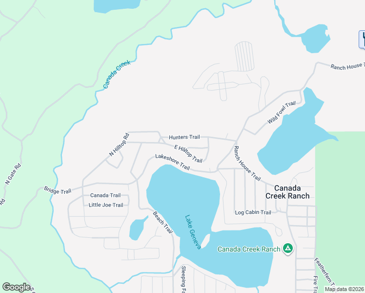 map of restaurants, bars, coffee shops, grocery stores, and more near 8359-8499 Hunters Trail in Atlanta