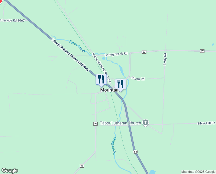 map of restaurants, bars, coffee shops, grocery stores, and more near in Mountain