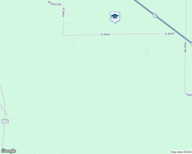 map of restaurants, bars, coffee shops, grocery stores, and more near 290 East Dietz Road in Boyne City