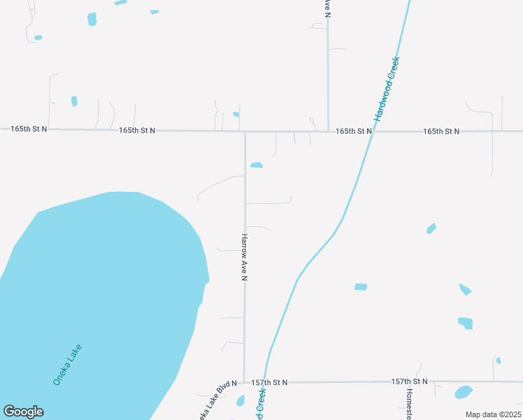 map of restaurants, bars, coffee shops, grocery stores, and more near 16237 Harrow Avenue North in Hugo