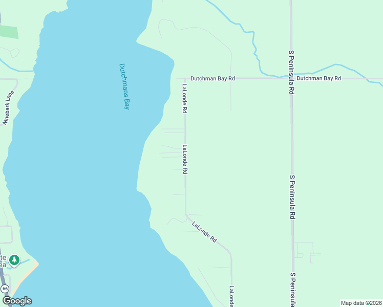 map of restaurants, bars, coffee shops, grocery stores, and more near 1207-1247 LaLonde Road in East Jordan