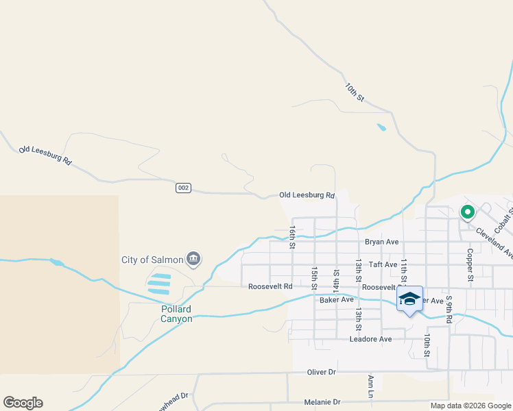 map of restaurants, bars, coffee shops, grocery stores, and more near 1602 Old Leesburg Road in Salmon