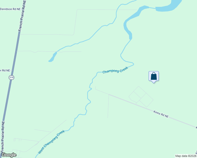 map of restaurants, bars, coffee shops, grocery stores, and more near 6503 Kinns Road Northeast in Woodburn