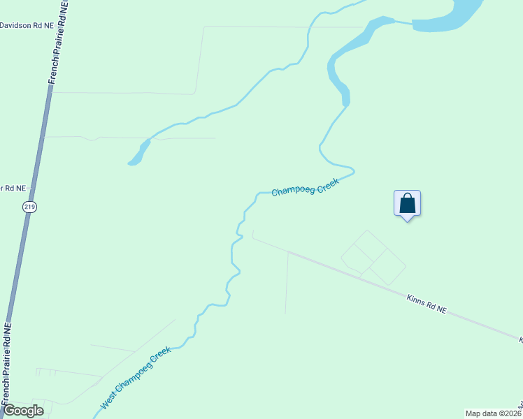 map of restaurants, bars, coffee shops, grocery stores, and more near 6503 Kinns Road Northeast in Woodburn